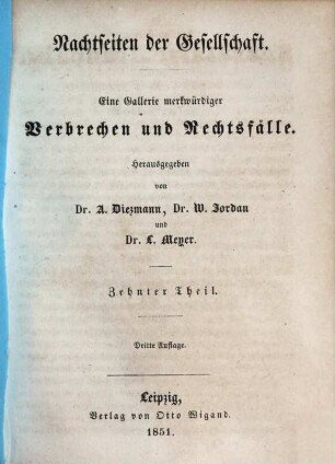 Nachtseiten der Gesellschaft : eine Gallerie merkwürdiger Verbrechen und Rechtsfälle, 10
