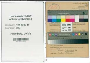 Entnazifizierung Ursula Hoemberg , geb. 01.05.1921 (Dolmetscherin)