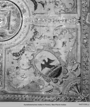 Deckendekoration mit Grotesken und Della Gherardesca-Impresen