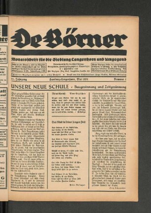 Unsere neue Schule "Baugesinnung und Zeitgesinnung"
