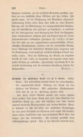 152-155 [Rezension] Kraus, Franz Xaver, Geschichte der christlichen Kunst