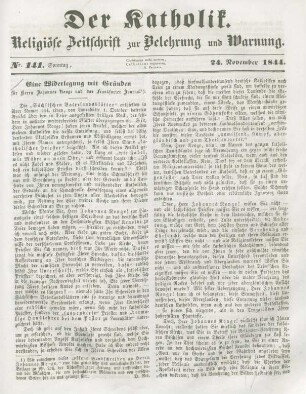 653-655 Eine Widerlegung mit Gründen für Herrn Johannes Ronge und das Frankfurter Journal