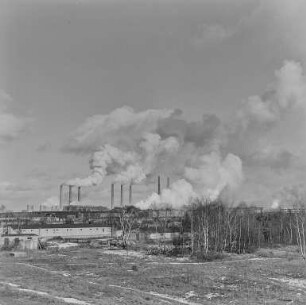 Schwarze Pumpe : Blick zum Kraftwerk Schwarze Pumpe