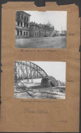 Der niedergebrannte Bahnhof von Czemowitz