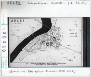 Arles: Stadtplan 1.-12. Jhd.