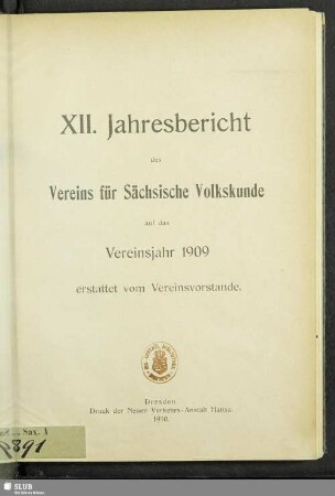 12.1909(1910): Jahresbericht