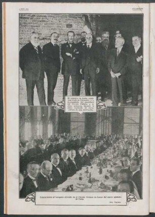 Concurrentes al banquete ofrecido en el Círculo Italiano en honor del nuevo ministro de Italia.