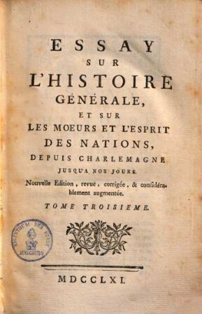 Collection complette des oeuvres de Mr. de Voltaire. 13