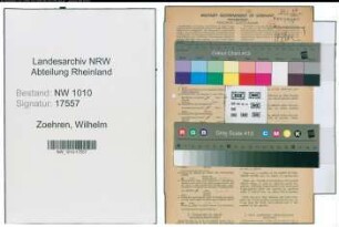 Entnazifizierung Wilhelm Zoehren , geb. 12.03.1900 (Strassenbahnfahrer)