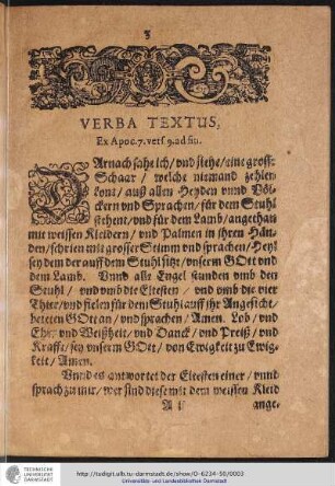 VERBA TEXTUS, Ex Apoc.7.vers.9.ad fin.