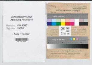 Entnazifizierung Theodor Auth, geb. 03.05.1900 (Justizangest.)