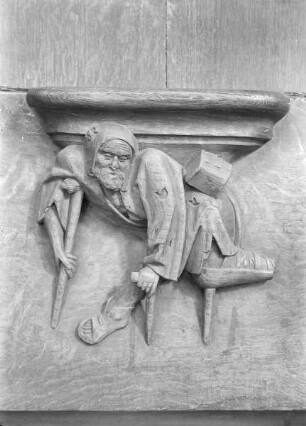 Erste Misericordie: einbeiniger Bettler