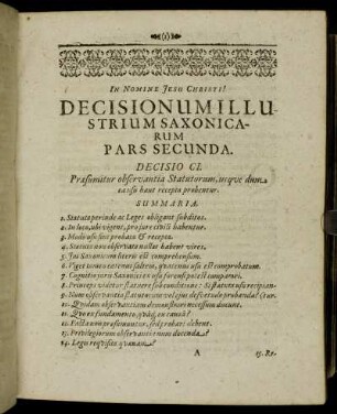 Decisio CI. - Decisio CV.