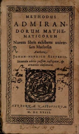 Methodus Admirandorum Mathematicorum : Novem libris exhibens universam Mathesin