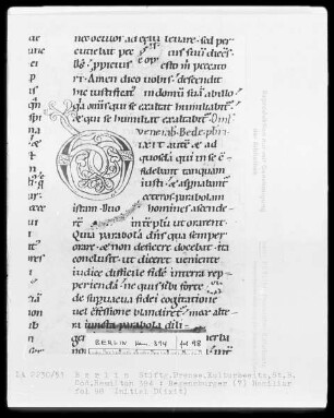 Homiliarium — Initiale D(ixit), Folio 98recto