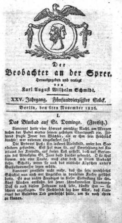 45. Stueck, 6. November 1826