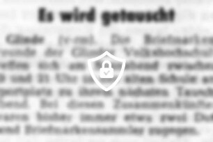 Es wird getauscht