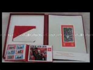 Kassette zur Sondermarkenserie "Lenin 1870-1970"