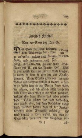 Zweites Kapitel. Von der Secte der Tau-tse.
