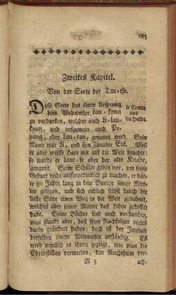 Zweites Kapitel. Von der Secte der Tau-tse.