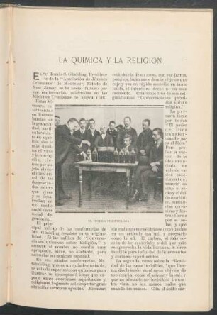 La Química y la Religión. : [Grabado de Levytype]