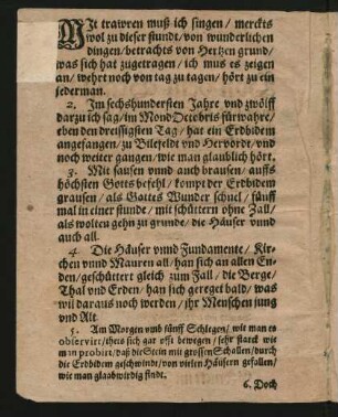 Mjt trawren muß ich singen/ merckts wol zu dieser stundt/