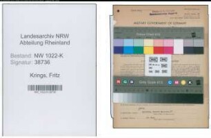 Entnazifizierung Fritz Krings , geb. 11.12.1902 (Bahnbeamter)