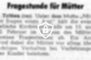 Fragestunde für Mütter