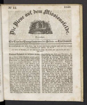 N° 12. December. 1840