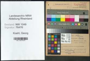 Entnazifizierung Georg Koehl , geb. 17.12.1919 (Ingenieur)