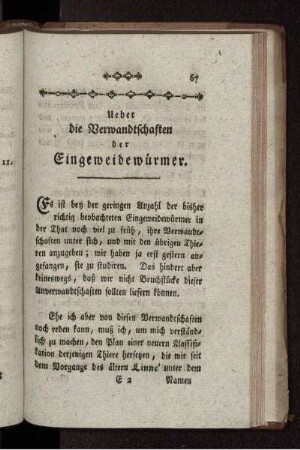 Über die Verwandtschaften der Eingeweidewürmer