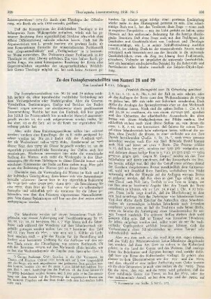 329-334 Zu den Festopferschriften von Numeri 28 und 29