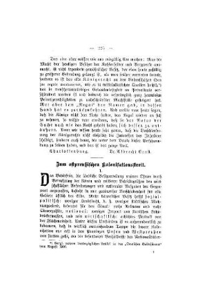 Zum ostpreußischen Kolonialstreit