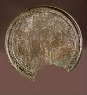 Etruskischer Spiegel (Fragment): Liebesszene von zweifelhafter Bedeutung