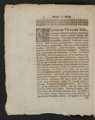 Clarorum Virorum facta ...