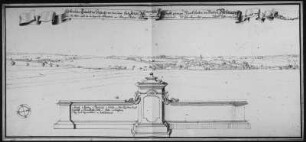 Ansicht von Neumarck : Ansicht von Neumarck. Zeichnung (1726; J. A. Richter)