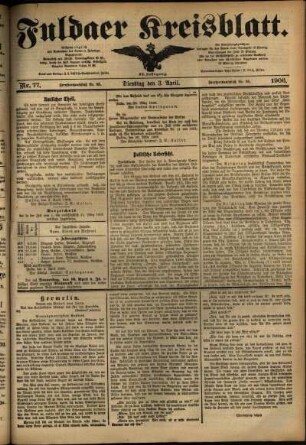 Ausgabe vom Dienstag, den 03. April 1906.