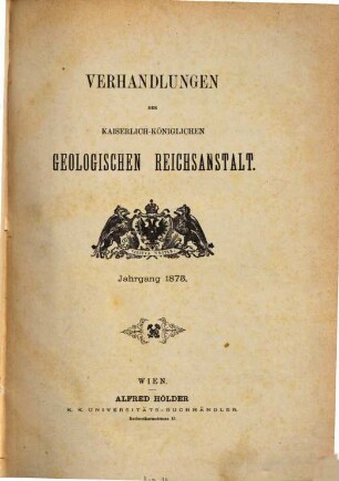 Verhandlungen der Geologischen Reichsanstalt. 1875