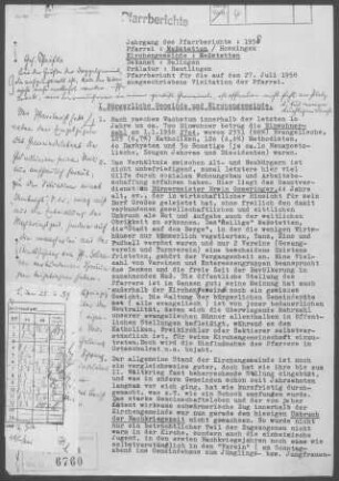 Meßstetten-Hossingen: Pfarrberichte 1958