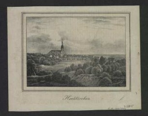 Ansicht von Hochkirch, Lithographie, 1835 : Hochkirchen. - [Dresden] : [Pietzsch] , [1835]. - 1 Kunstblatt : Lithogr. ; 17 x 10 cm