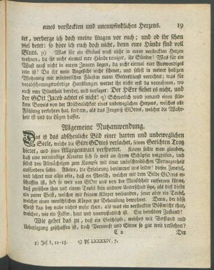 Allgemeine Nutzanwendung