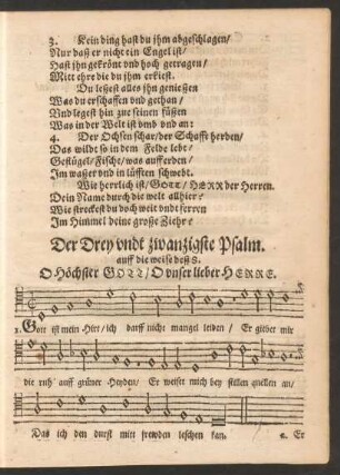Der Drey undt zwanzigste Psalm.