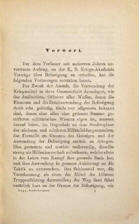 Vorlesungen über Feldbefestigung