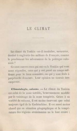 Le climat