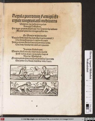 Regula puerorum Remigij Et || regule congruitatũ mediocres ||