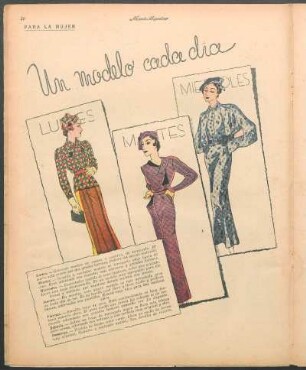 Un modelo cada día [Dibujos] : Para la mujer