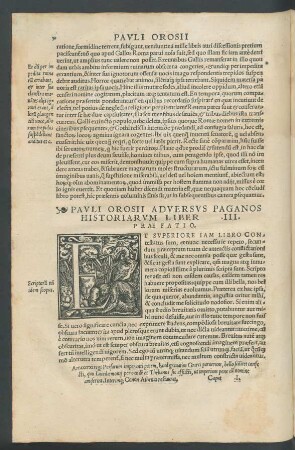 Pauli Orosii Adversus Paganos Historiarum Liber .III.
