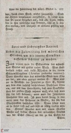 Zwei und sechszigstes Kapitel: Ueber die Zubereitung [...]