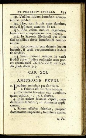 Cap. XXI. De amissione feudi.