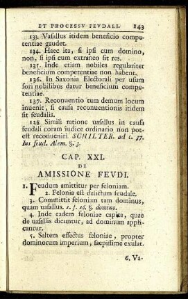 Cap. XXI. De amissione feudi.